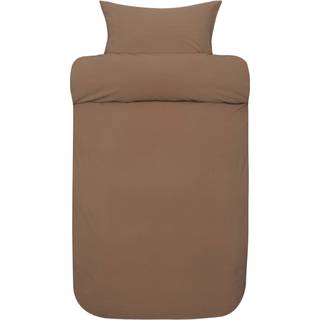 Økologisk Svanemærket luksus dobbelt sengetøj fra HØIE - FRØYA KARAMELBRUN 2x2,2