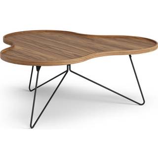 Swedese Flower mono bord Special Edition 107x114 cm H45 cm-lakeret valnød-sortrlakeret stål