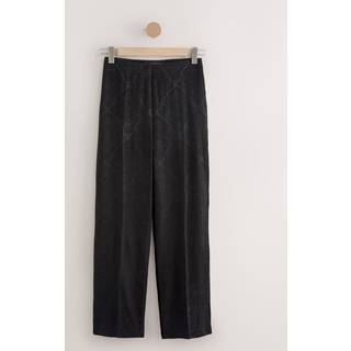 Next Black Jacquard Straight Leg Occasion Trousers