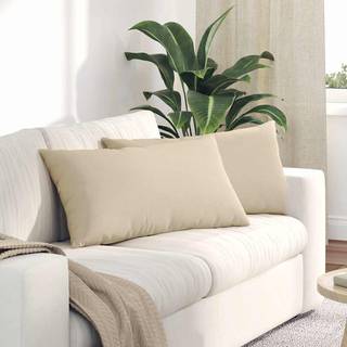 Sofapuder 2 pcs Creme 80 x 40 cm Stof