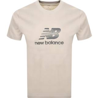 New Balance Logo T Shirt Beige
