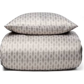 Sengetøj 140x220 cm - Mønstret sandfarvet sengesæt - Satin sengetøj - IN Style sengelinned