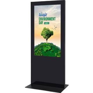 Digital Slim Totem sort med 65" Samsung Screen.