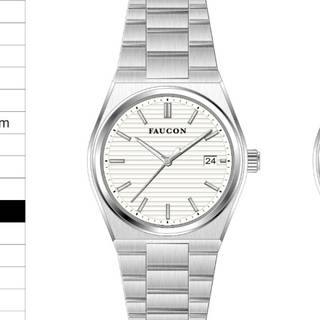 Faucon Heritage F10069 - Herre - 38 mm - Quartz - Safirbelagt Mineralglas