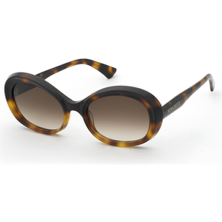 Nina Ricci Kvinde SNR459 0APE Solbriller Acetat Havana Brun Geometrisk Normal Nuanceret