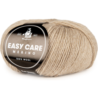 Mayflower Easy Care 045 Kastanjebrun Indhold: 100% ren ny uld Vægt/længde: 50 g = ca. 185 m Anbefalede pinde: 3.00 - 3.50 mm Strikkefasthed: 10 x 10 cm = 28 m x 40 p Maskinvask ved 40°C.Anvend ikke alm. flydende vaskemiddel. Flydende uldvaskemiddel kan anvendes.