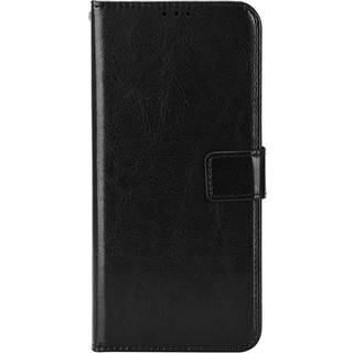 EIDERWOOD Motorola Moto E22 / E22i Blankt Læder Flip Cover m. Pung & Strop - Sort