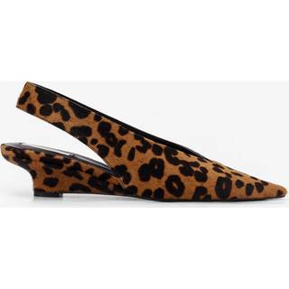 Toteme Leopard-print calf hair slingback pumps - brown - EU 40