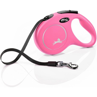 Flexi-line New Classic 5 m - Pink / Med Bånd / M