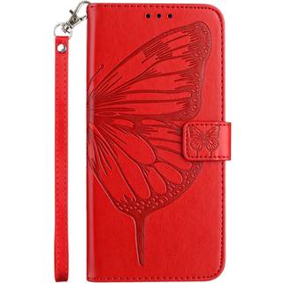 EIDERWOOD iPhone 16 Plus Læder Cover m. Kortholder - Sommerfugleaftryk - Rød