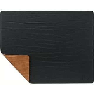 LIND DNA Buffalo vendbar dækkeserviet, firkant 1 stk. sort-natur