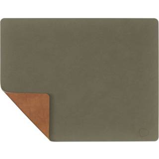 Lind DNA Table Mat Square L Double Grøn-Natur