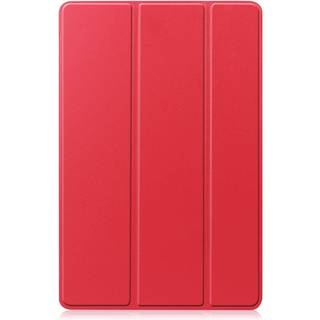 EIDERWOOD Samsung Galaxy Tab S11 / S10 Lite Tri-Fold Kunstlæder Flip Cover m. Stylus Pen Holder - Rød