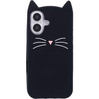 EIDERWOOD iPhone 16 Plus Silikone Cover m. Katteører - Sort