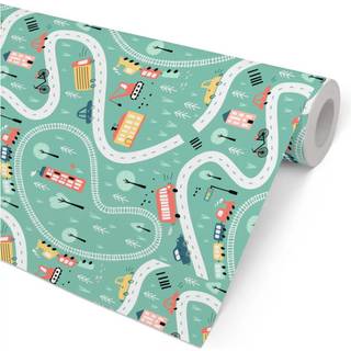 Gavepapir Børneverden 57cmx154m grøn