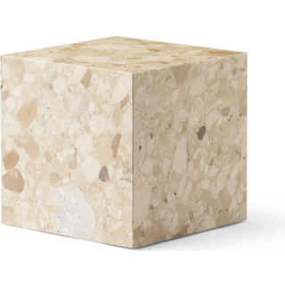 Audo Copenhagen Plinth Cubic Sidebord 40x40 Cm Kunis Breccia - Sidebord & Aflastningsbord Marmor Sand - 71009-002263
