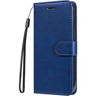 Google Pixel 9a - EIDERWOOD Kunstlæder Flip Cover m. Kortholder & Strop - Blå