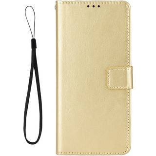 EIDERWOOD Oppo A60 / A40M / A40 Kunstlæder Flip Cover m. Strop - Guld
