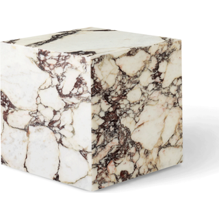 Audo Plinth Table Cubic Sofabord Rose Marble Calacatta Viola