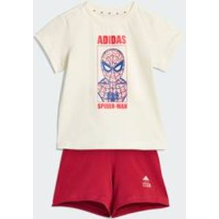 ADIDAS MARVEL SPIDER-MAN-T-SHIRT-SÆT - Off White / Active Maroon - 74