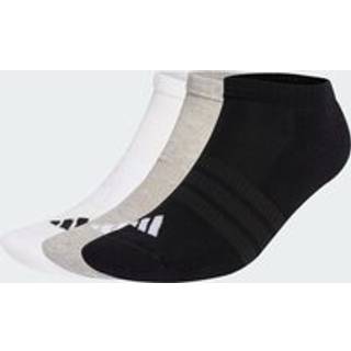 Essentials polstrede lav skæring sokker 3 par pakke fra adidas - Medium Grey Heather / White / Black - 49-51
