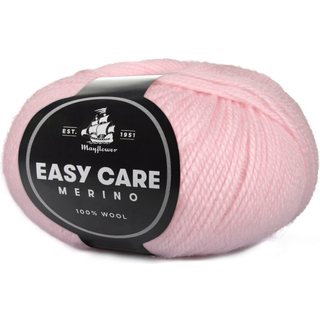 Mayflower Easy Care 086 Lyserød Indhold: 100% ren ny uld Vægt/længde: 50 g = ca. 185 m Anbefalede pinde: 3.00 - 3.50 mm Strikkefasthed: 10 x 10 cm = 28 m x 40 p Maskinvask ved 40°C.Anvend ikke alm. flydende vaskemiddel. Flydende uldvaskemiddel kan anvendes.
