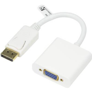 DELTACO DP-VGA8 - Video converter - DisplayPort - VGA - hvid