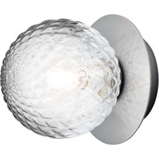 Nuura Liila 1 Væg/Loftlampe Lille Sølv/Optic Klar
