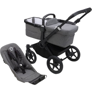 Bugaboo Donkey5 base - Grey mélange fabrics, black chassis