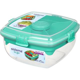 Sistema 1.63l Salad & Sandwich To Go Minty Teal - Madkasse