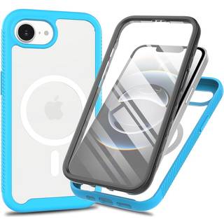 EIDERWOOD iPhone 16e 2-i-1 Bagside Cover med Indbygget Skærmbeskyttelse - Blå