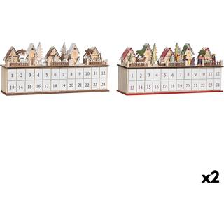 Adventskalender DKD Home Decor Træ 45 x 11 x 23 cm (2 enheder)