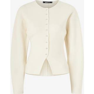 Gina Tricot-Knitted sculptured cardigan-Cardigans-Hvid-XL-Dame