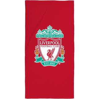 Liverpool håndklæde - 70x140 cm - 100% bomuld - Blødt badehåndklæde med Liverpool logo