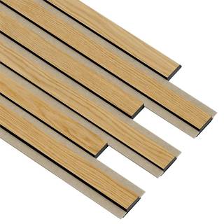 I-Wood Pro+ I-Lock Original akustikpanel, klar olieret, beige filt og sort kerne, egefiner, 17 x 300 x 2400 mm