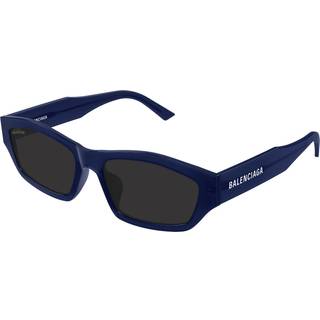 Balenciaga Unisex Balenciaga BB0448SK 004 Solbriller Acetat Blå Grå Geometrisk