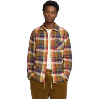 Revolution Casual Shirt Checked Skjorte Herrer størrelse XL farve brun