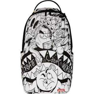 Sprayground Heavy Sharkmouth Doodle Rygsæk hvid