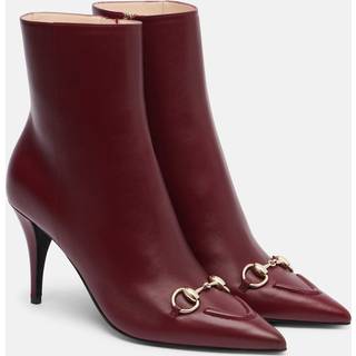 Gucci Horsebit 95 leather ankle boots - burgundy - EU 39.5