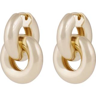 Snö of Sweden Liz double Ring Ear Plain Gold Onesize