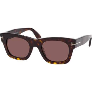 TOM FORD Kvinde FT1314 EMMA-02 52E Solbriller Acetat Havana Brun Firkantet Normal