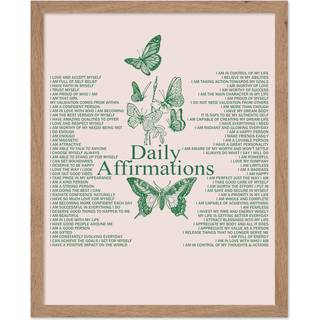 Affisch Master Motivational Poster - Retro Inspirational Print - Dagliga bekräftelser Butterfly Positiv citat Upplyftning - Gåva till konstnärsvä