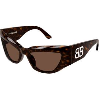 Balenciaga Kvinde Balenciaga BB0444S 004 Solbriller Acetat Havana Brun Cat Eye