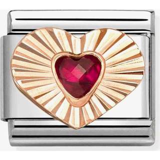 Nomination Rose Gold Red Heart Charm