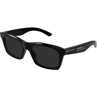 Balenciaga Mand Balenciaga BB0423S 001 Solbriller Acetat Sort Grå Firkantet