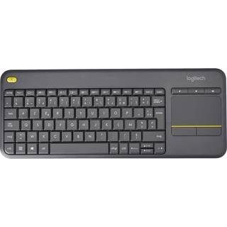 Logitech K400 Plus Tv tastatur RF trådløst AZERTY Fransk Sort