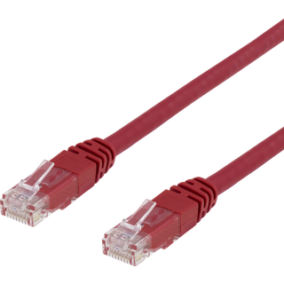 DELTACO UTP Cat.6 patch cable 10m, red