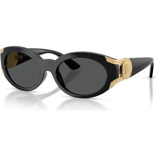 Versace Kvinde Versace VE4503U GB1/87 Solbriller Injiceret Sort Grå Rund Normal