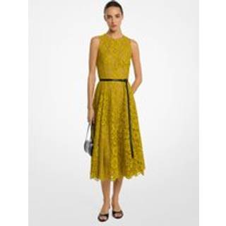 MK Cotton Blend Floral Lace Dance Dress - Green - Michael Kors - EU38