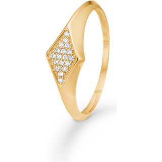 Mads Z Diamond ring i 8 karat guld med cubic zirkonia - Str. 52